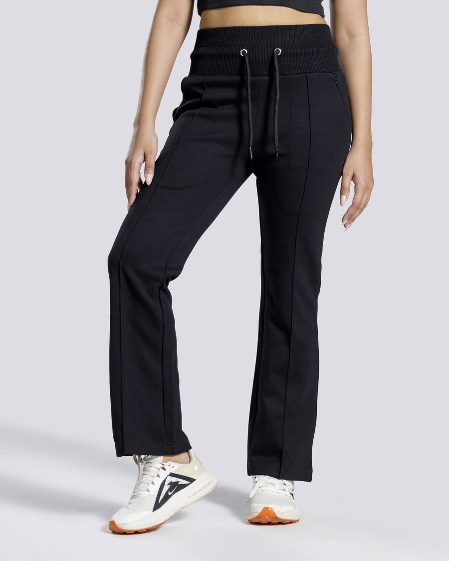 Women flared gym sweatpants black Pakistan