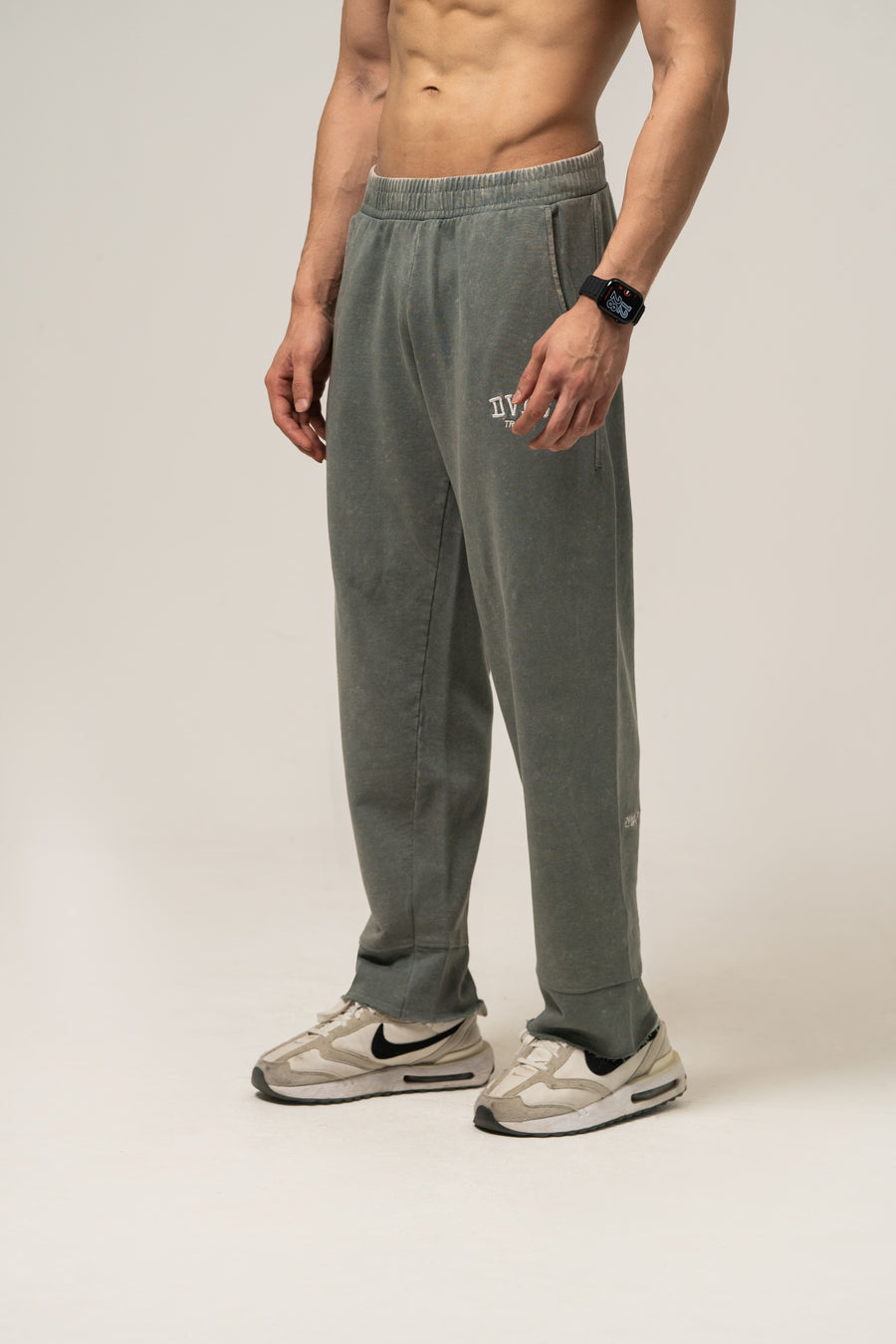 ACID WASHED STRAIGHT LEG JOGGERS