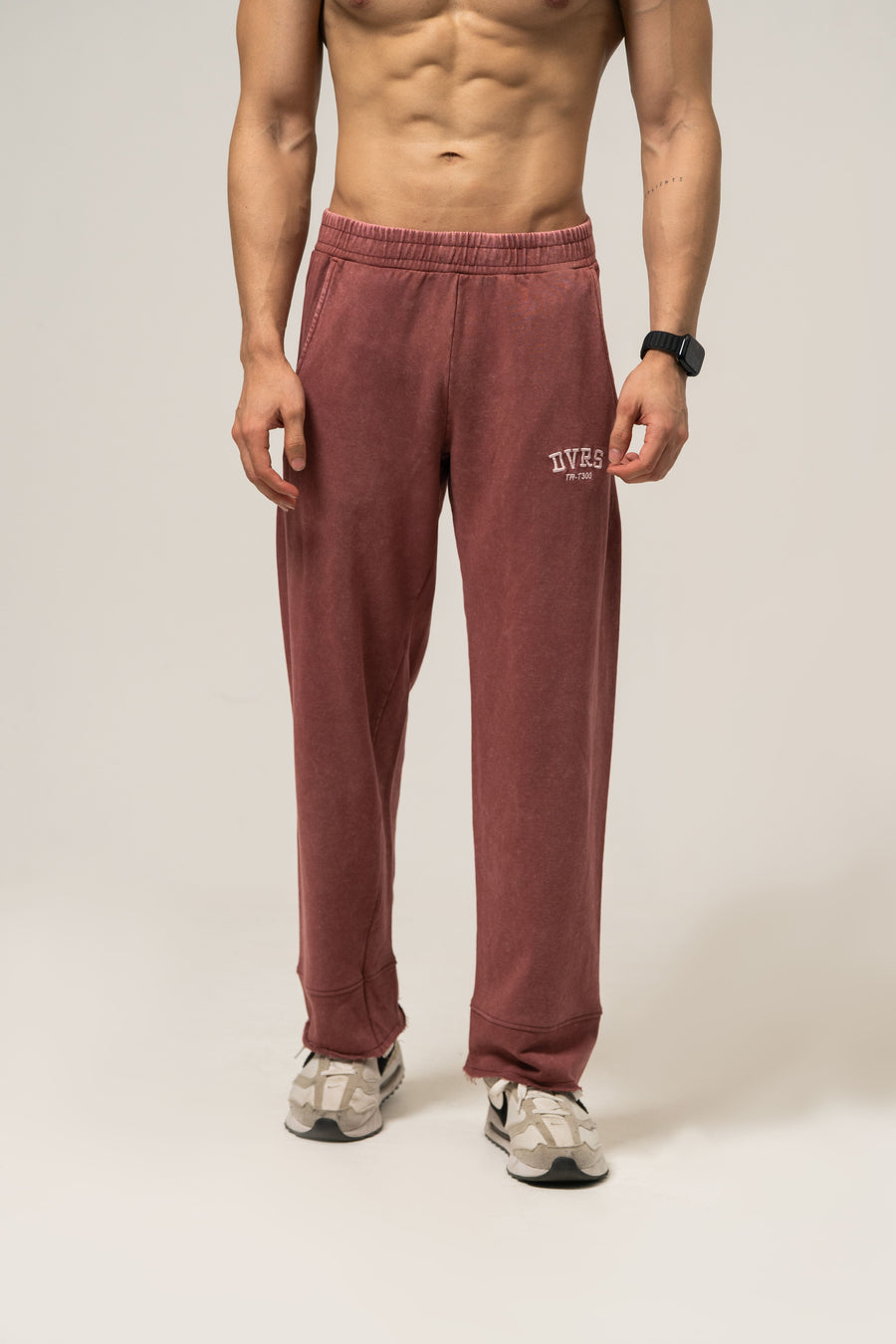 ACID WASHED STRAIGHT LEG JOGGERS