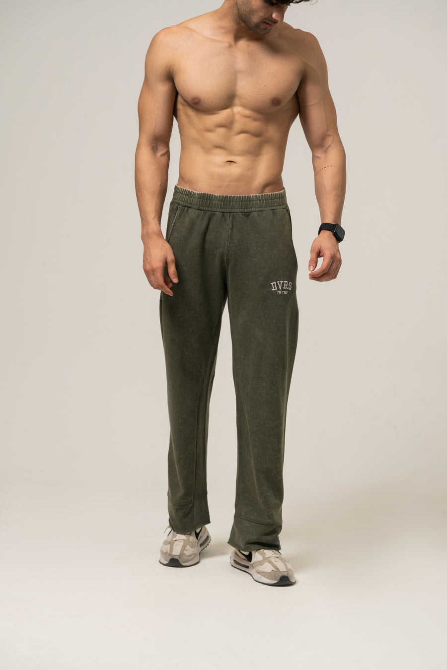 ACID WASHED STRAIGHT LEG JOGGERS