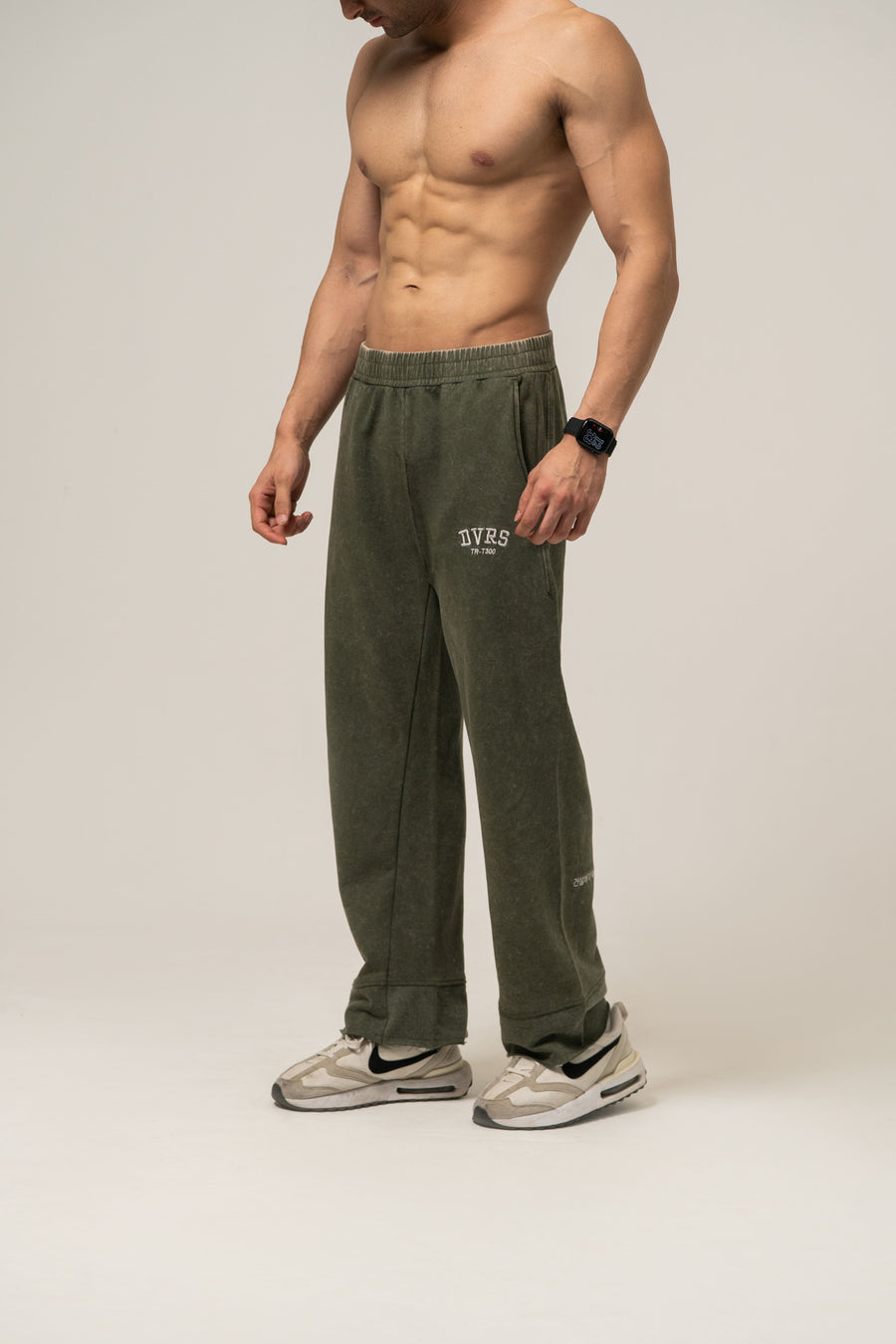 ACID WASHED STRAIGHT LEG JOGGERS