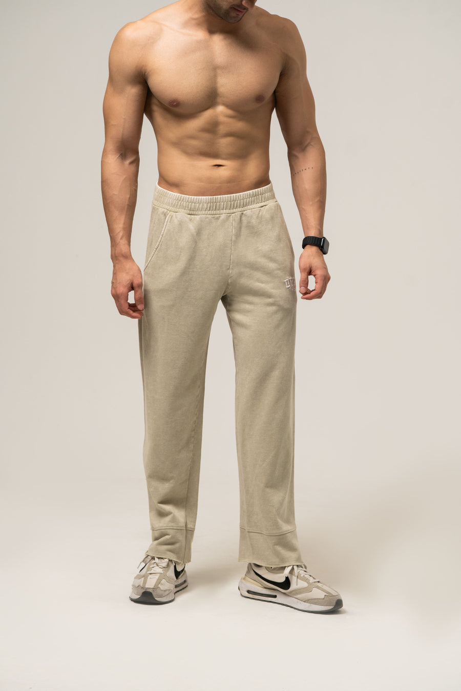 ACID WASHED STRAIGHT LEG JOGGERS