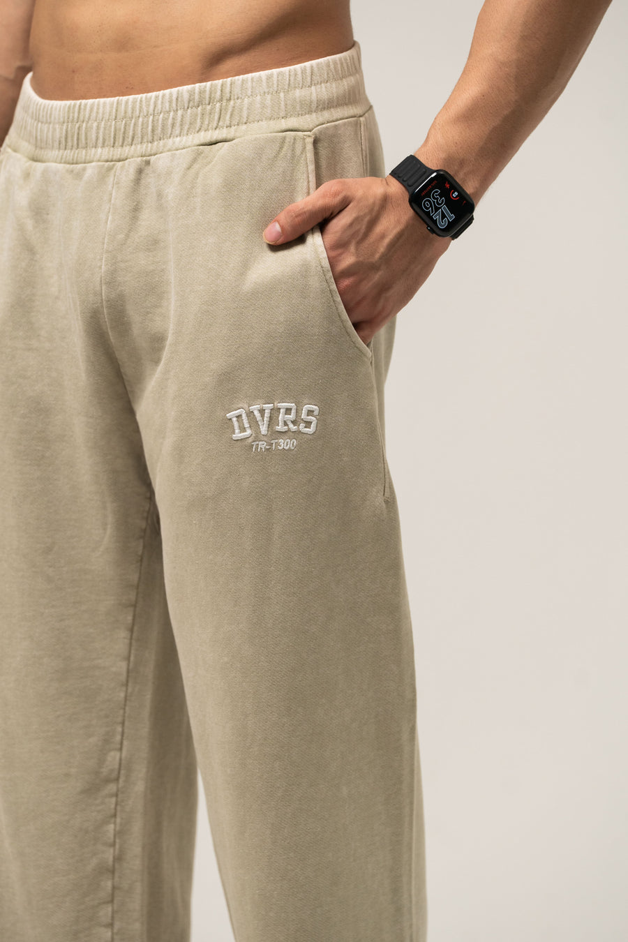 ACID WASHED STRAIGHT LEG JOGGERS