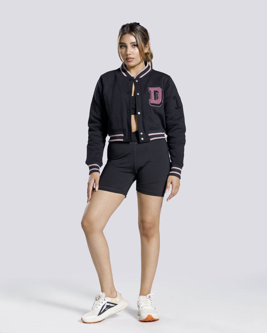 CROPPED VARSITY JACKET