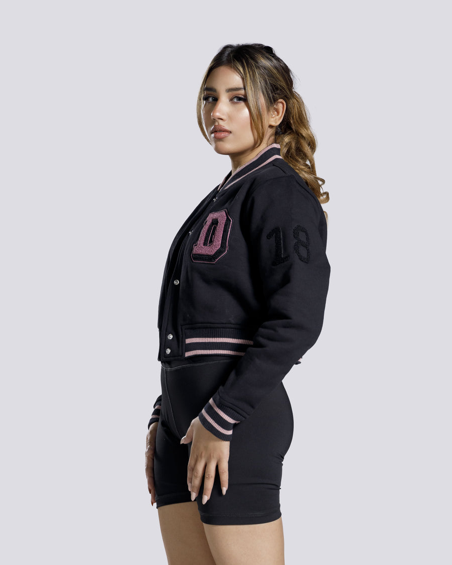 CROPPED VARSITY JACKET