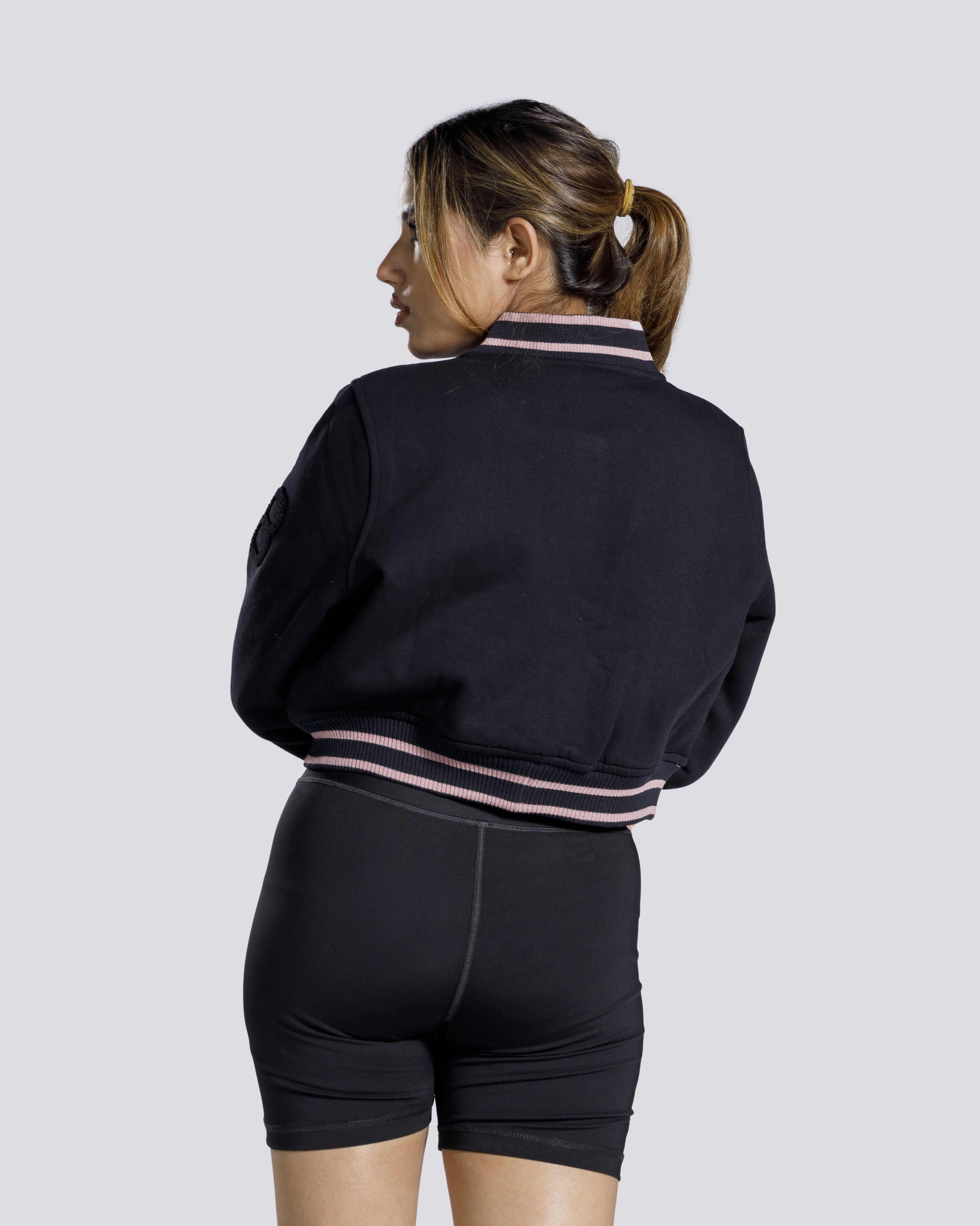 CROPPED VARSITY JACKET