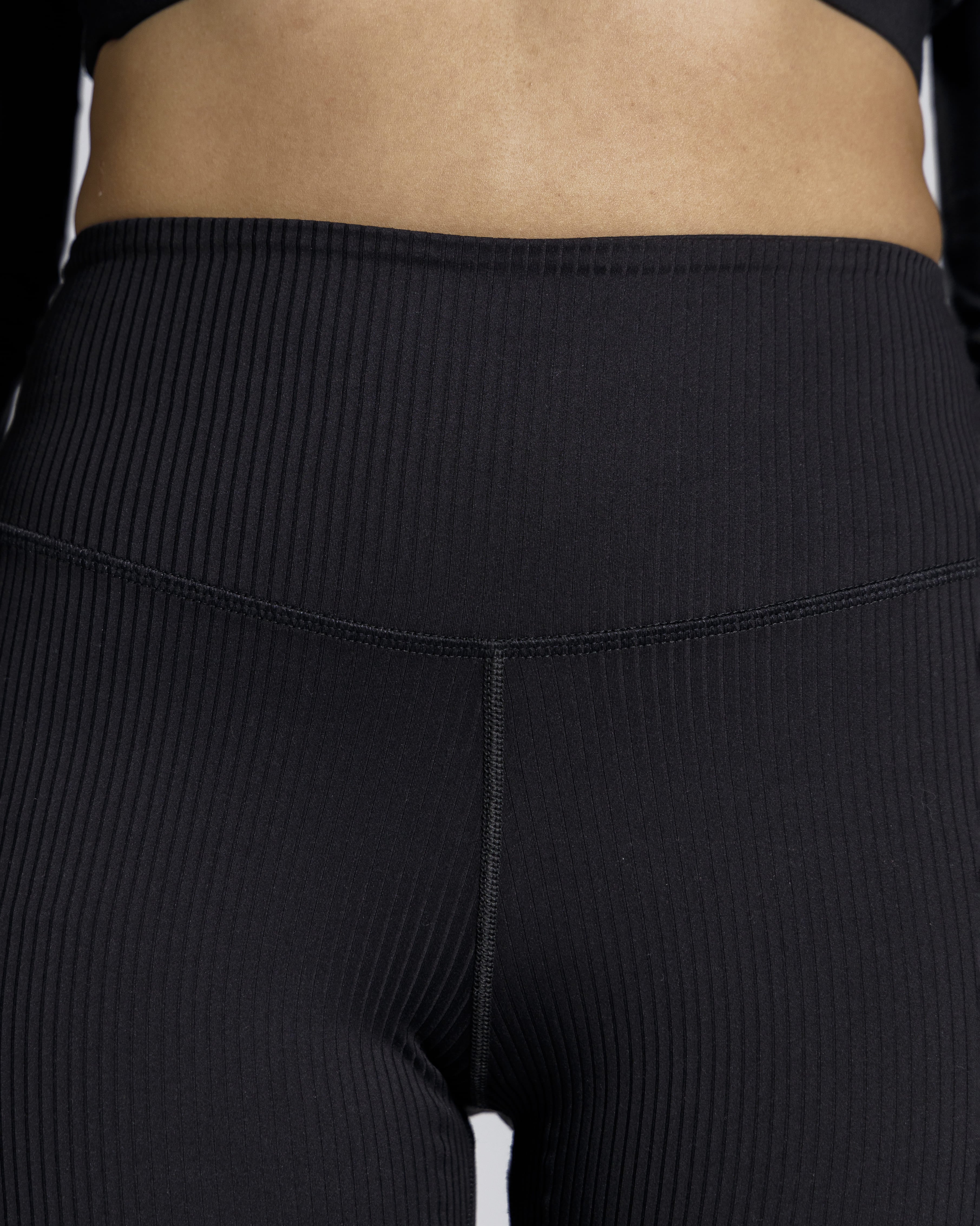 WOMEN RIBBED FLARED LEGGINGS