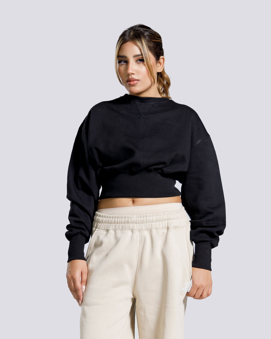 CLINCHED CROPPED SWEATSHIRT
