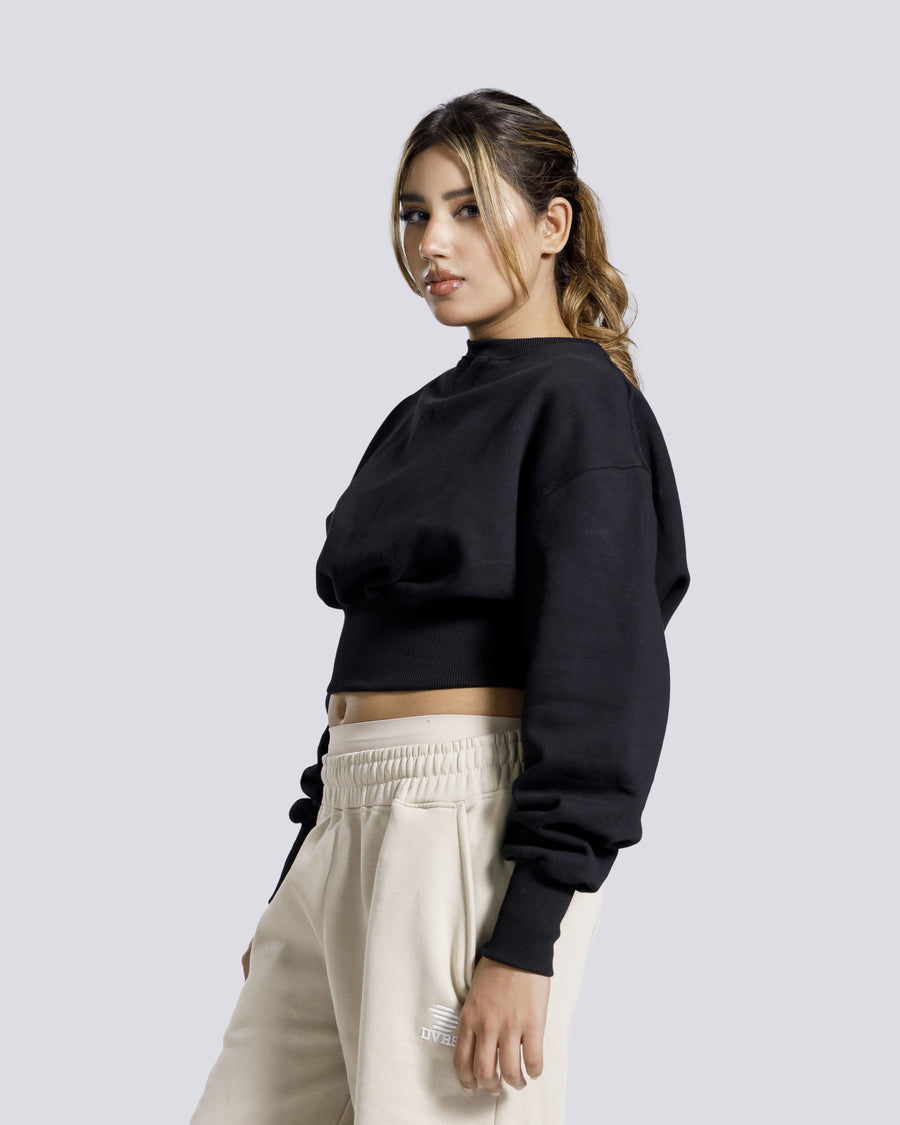CLINCHED CROPPED SWEATSHIRT