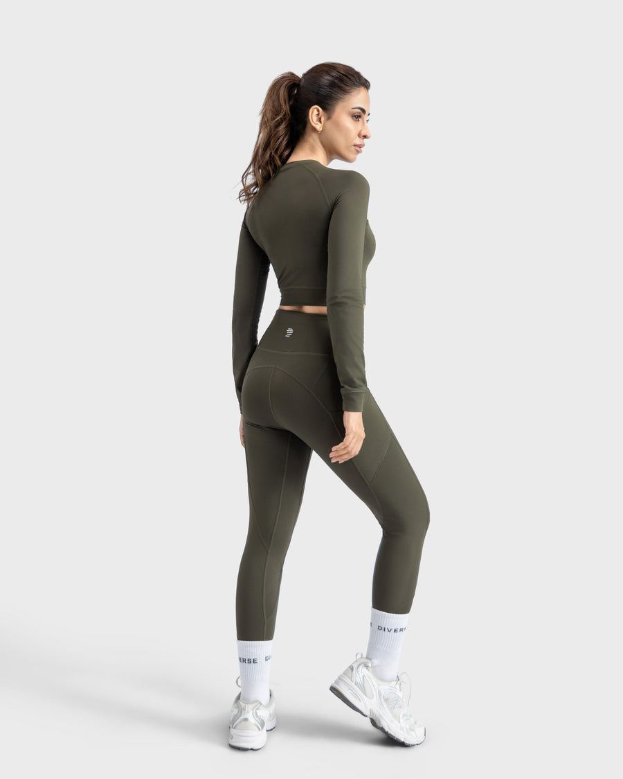 Full Sleeve Performance Crop Top