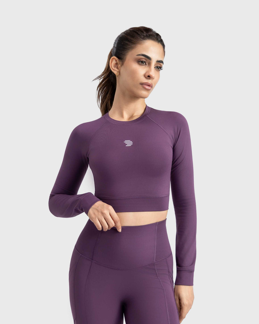 Full Sleeve Performance Crop Top