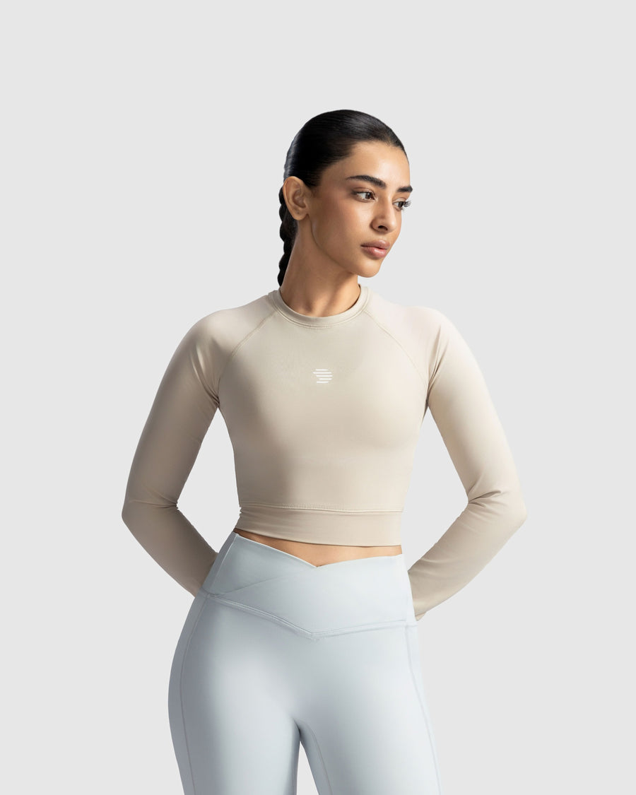 Full Sleeve Performance Crop Top