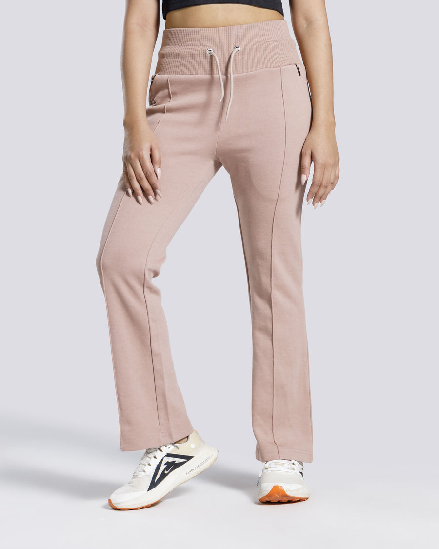 Women flared gym sweatpants pink Pakistan