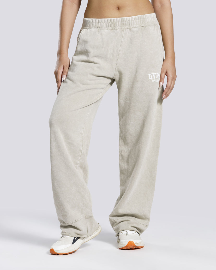 Women washed straight leg trousers beige Pakistan