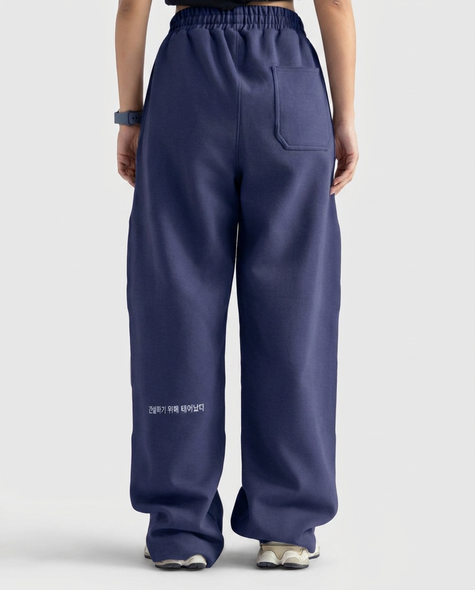 DVRS Essential Oversized StraightLeg Trouser in Astral Aura, back view