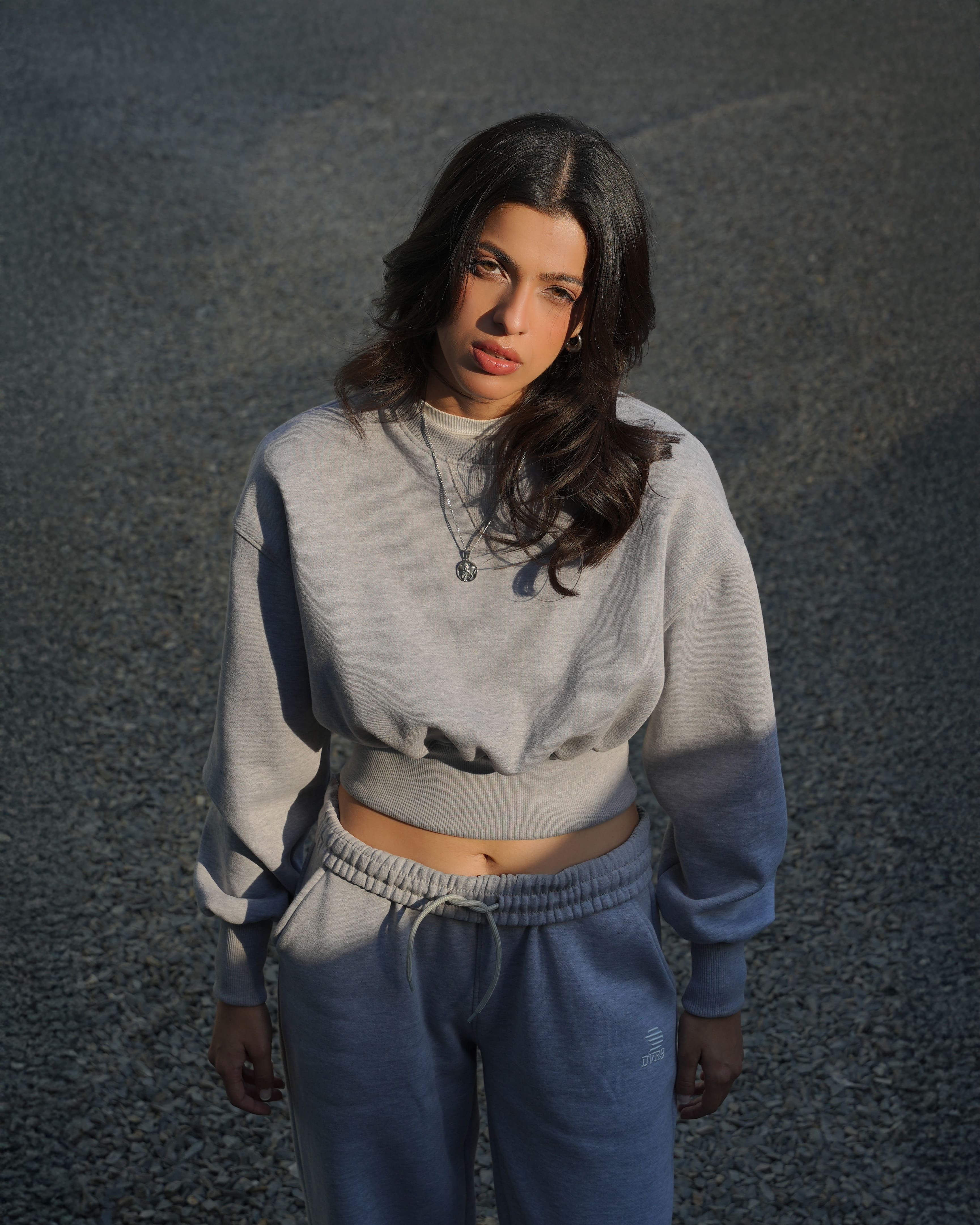 Cinched Cropped Sweatshirt
