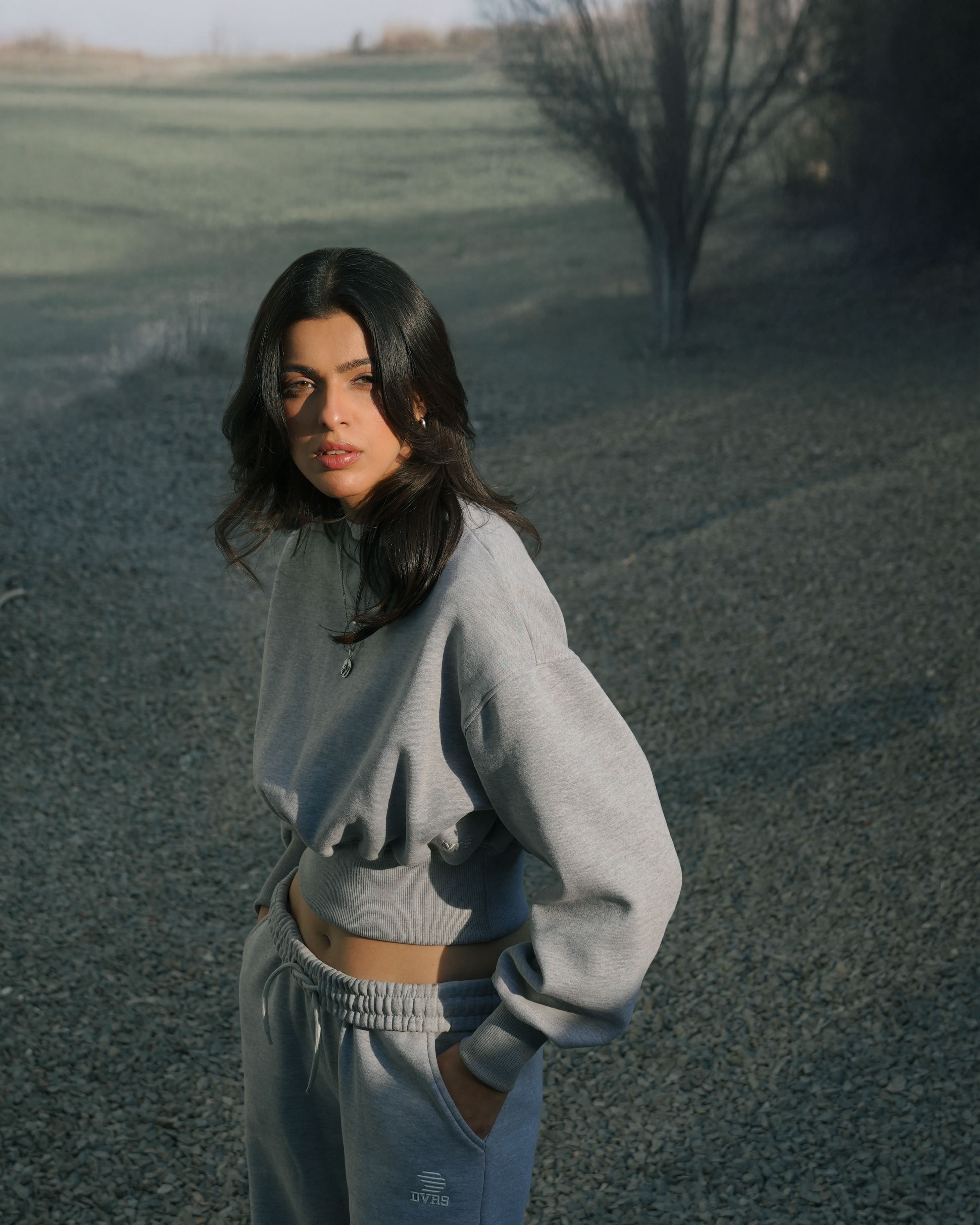 Cinched Cropped Sweatshirt