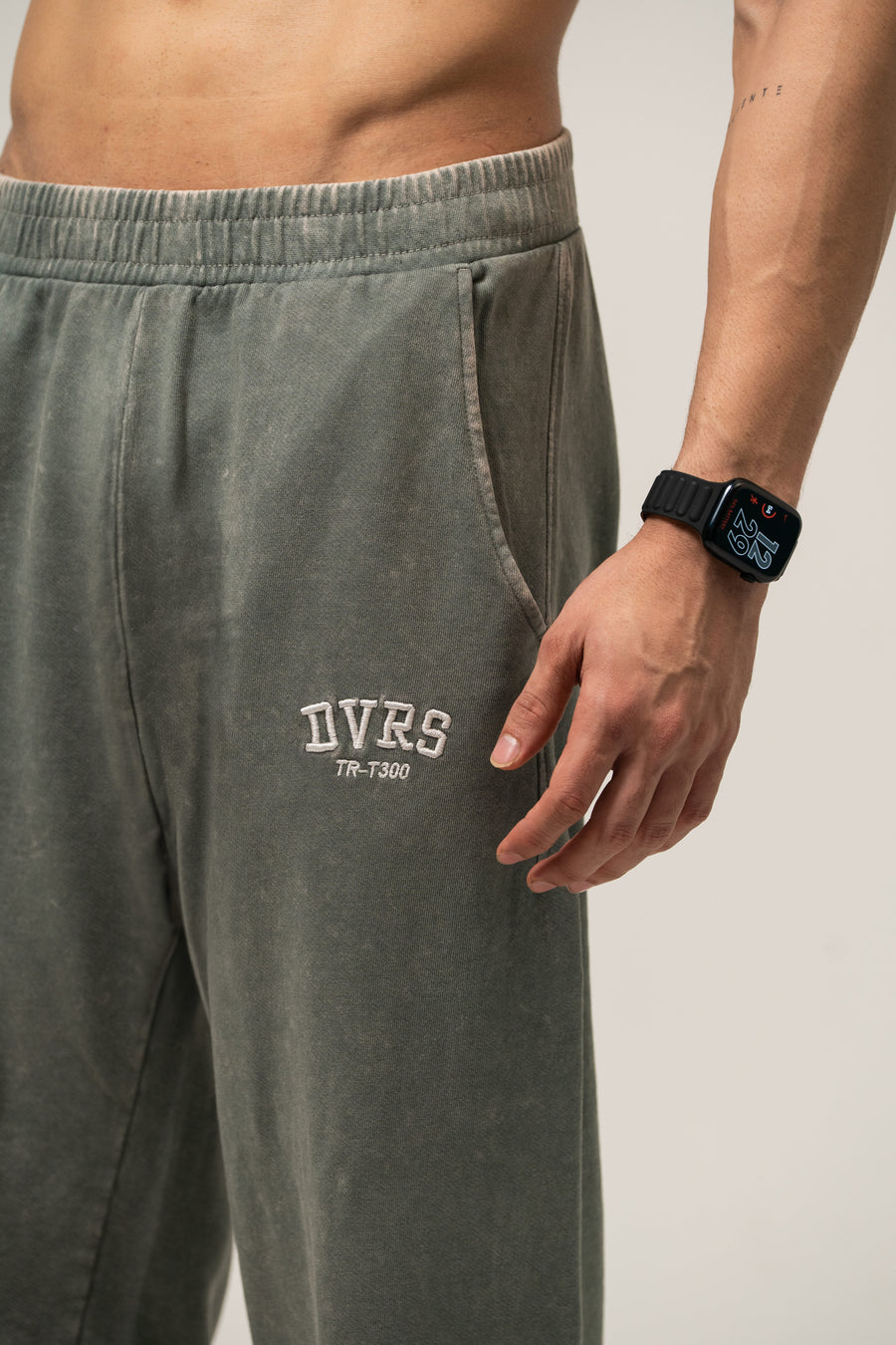 ACID WASHED STRAIGHT LEG JOGGERS
