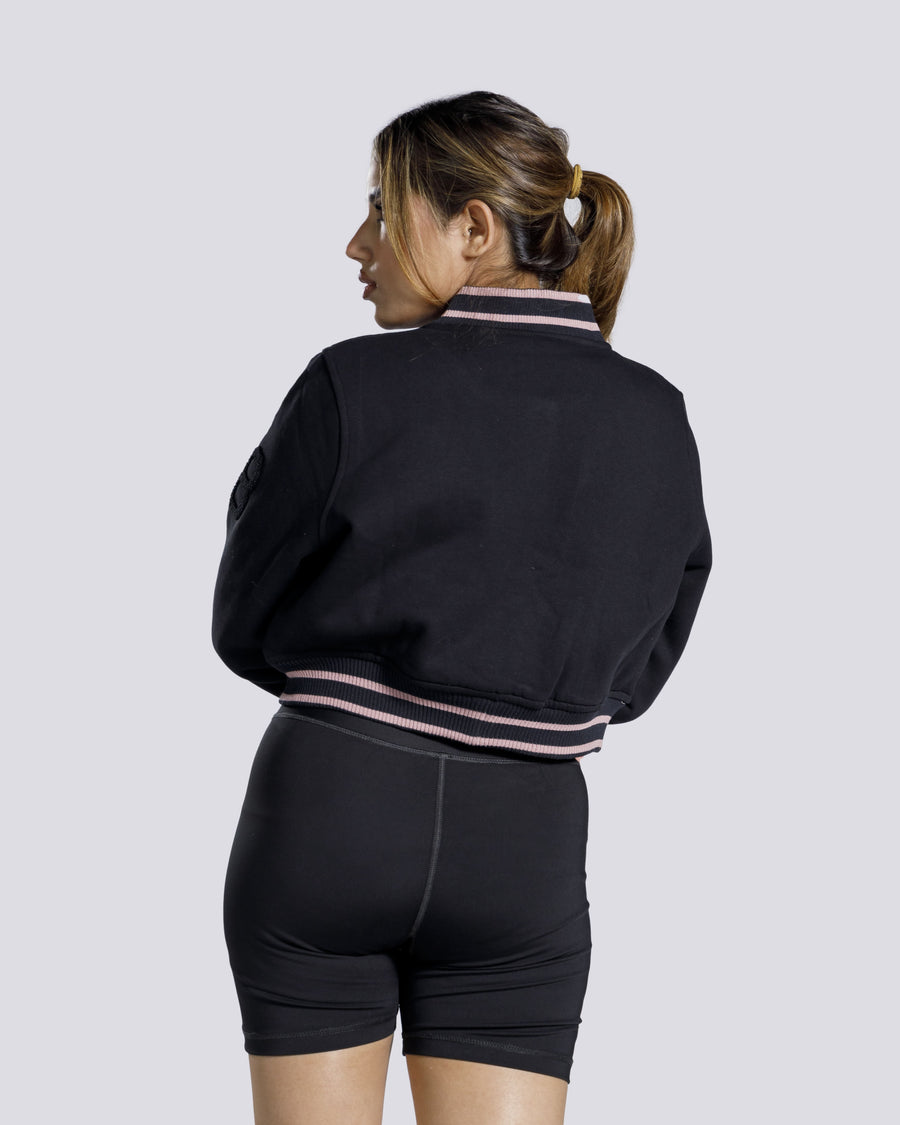 CROPPED VARSITY JACKET