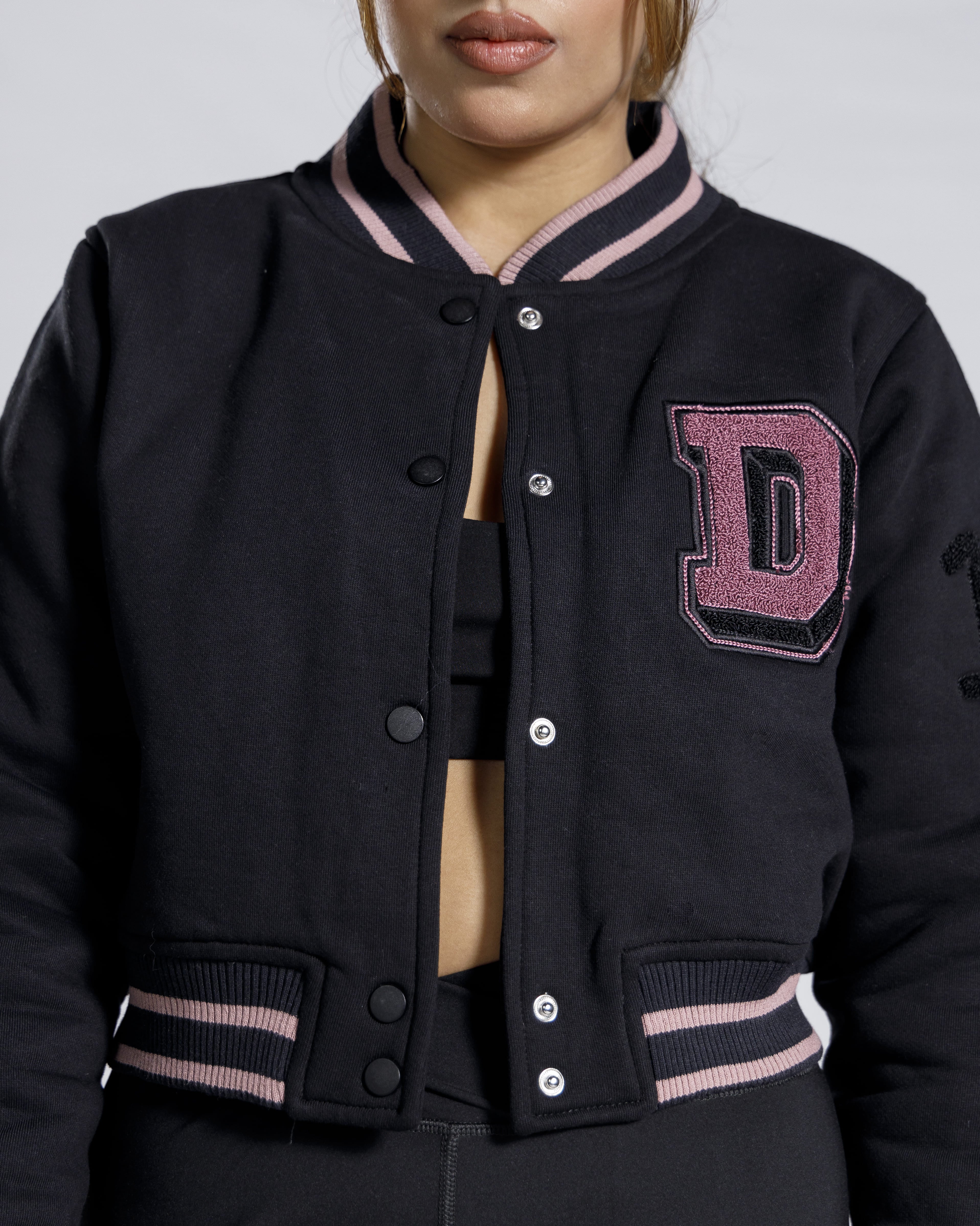 CROPPED VARSITY JACKET