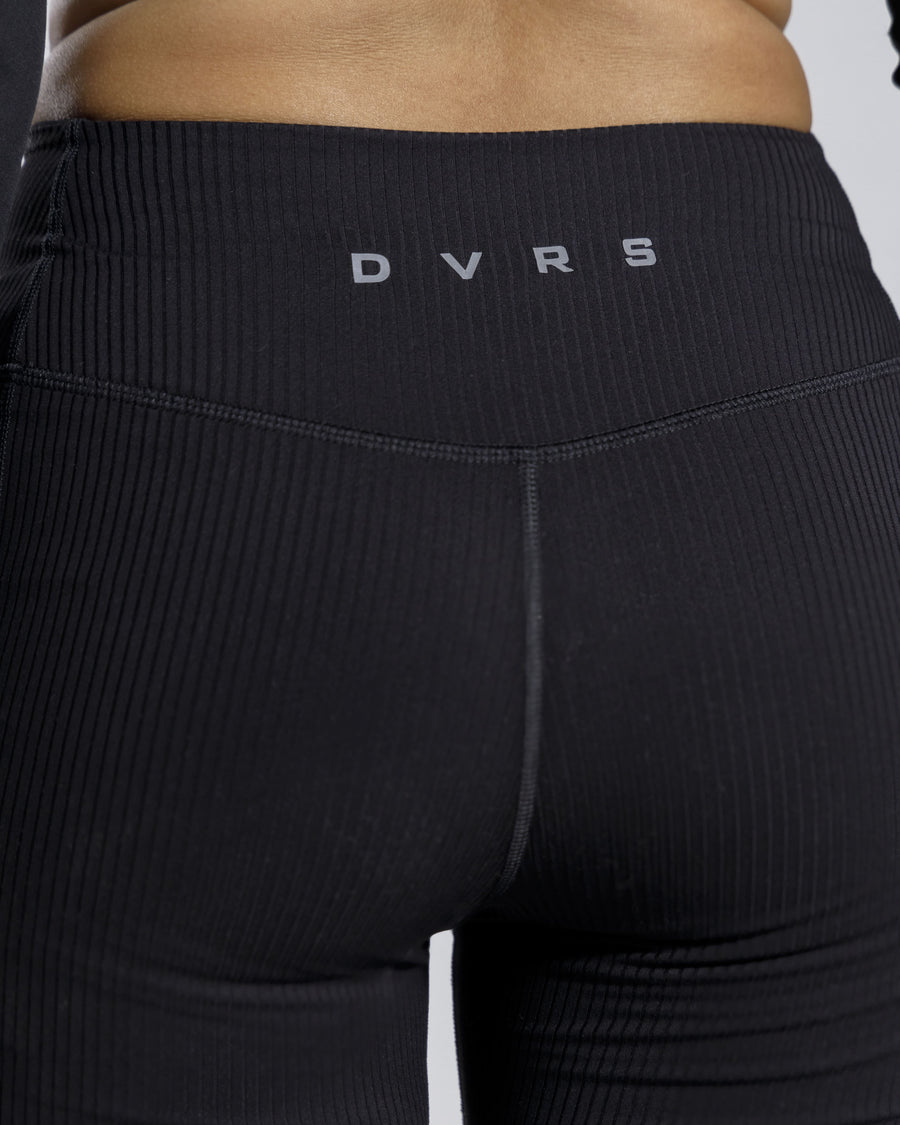 WOMEN RIBBED FLARED LEGGINGS