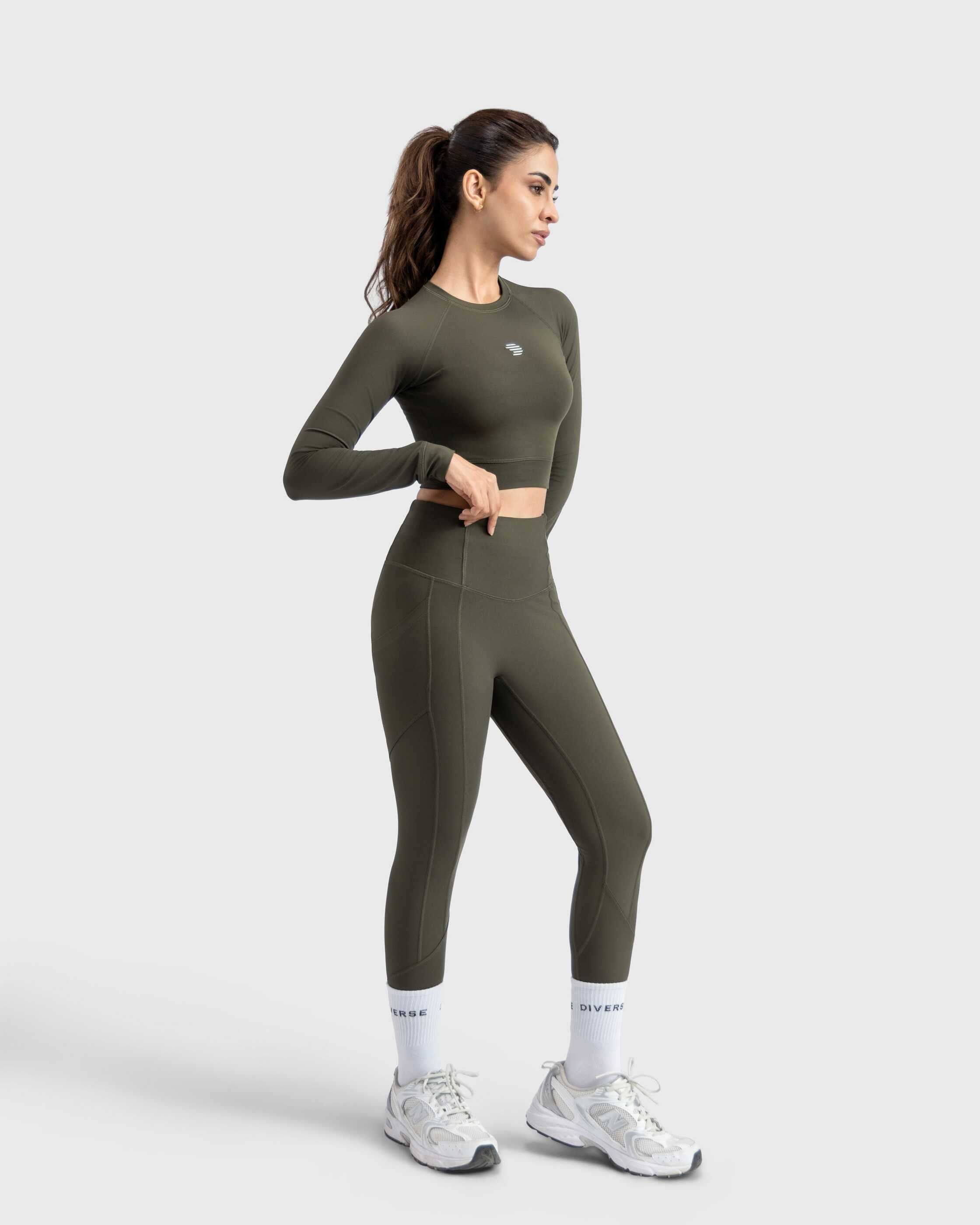Full Sleeve Performance Crop Top