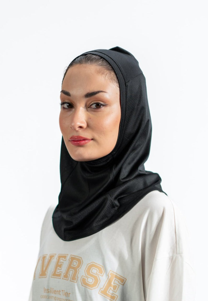 Black Mesh Hijab