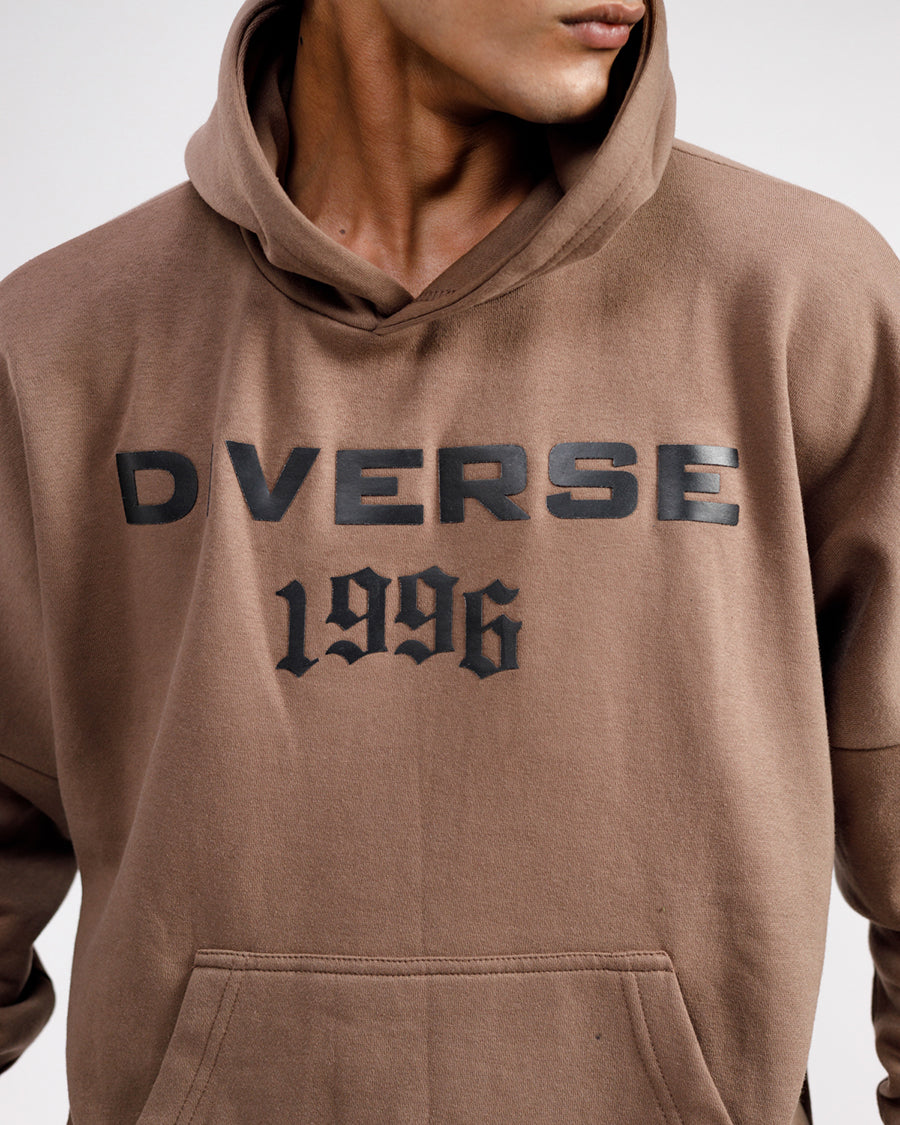 Diverse Oversized Hoodie Brown