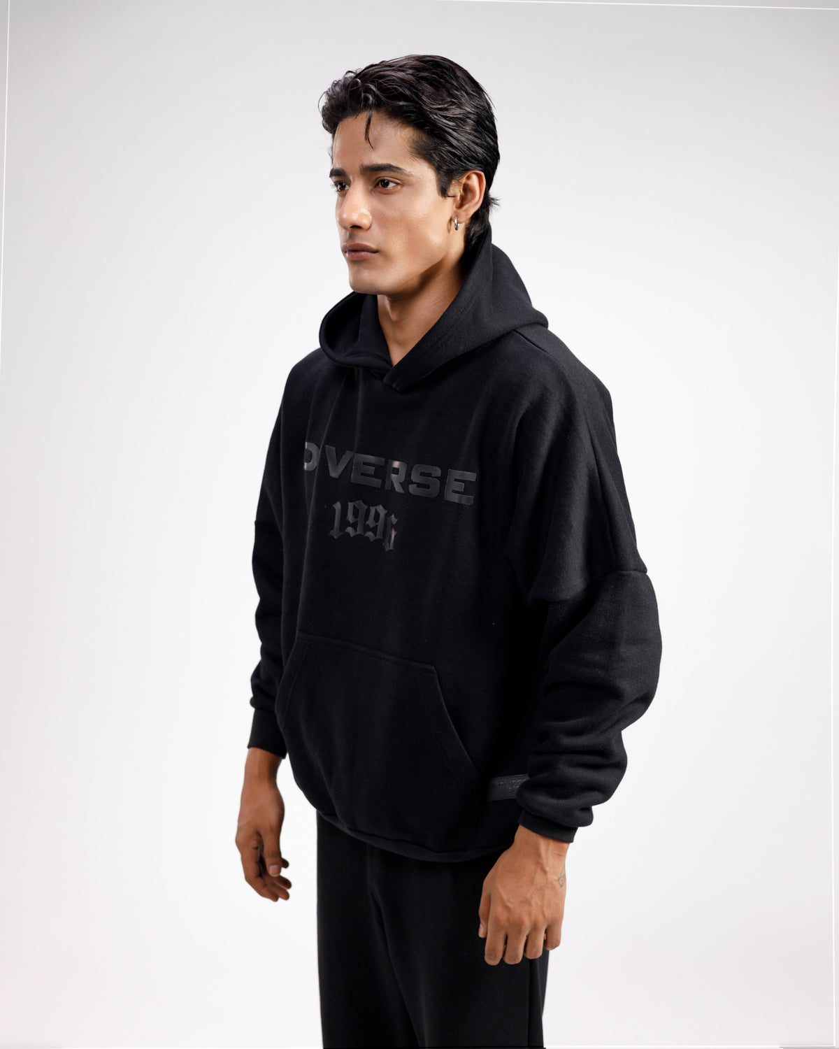 Diverse Oversized Hoodie Black