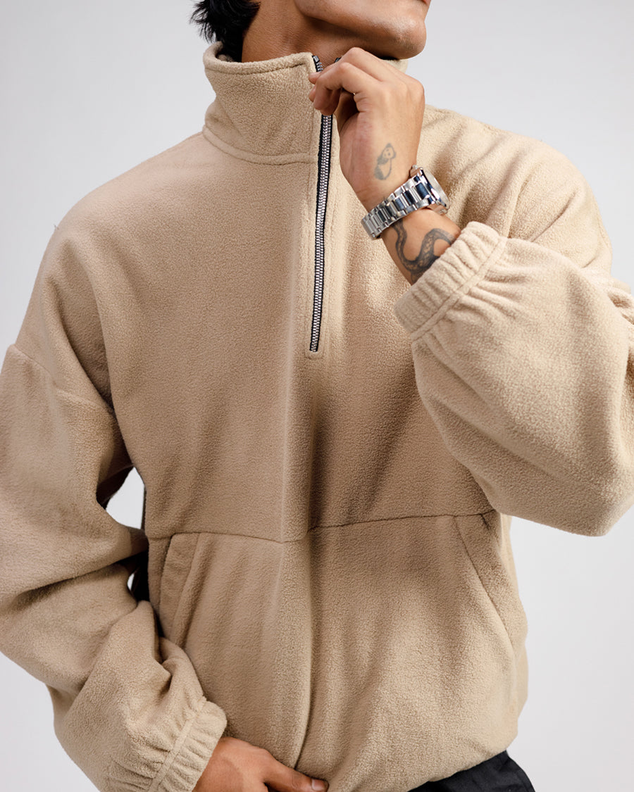 HALF ZIP PULLOVER SWEATSHIRT