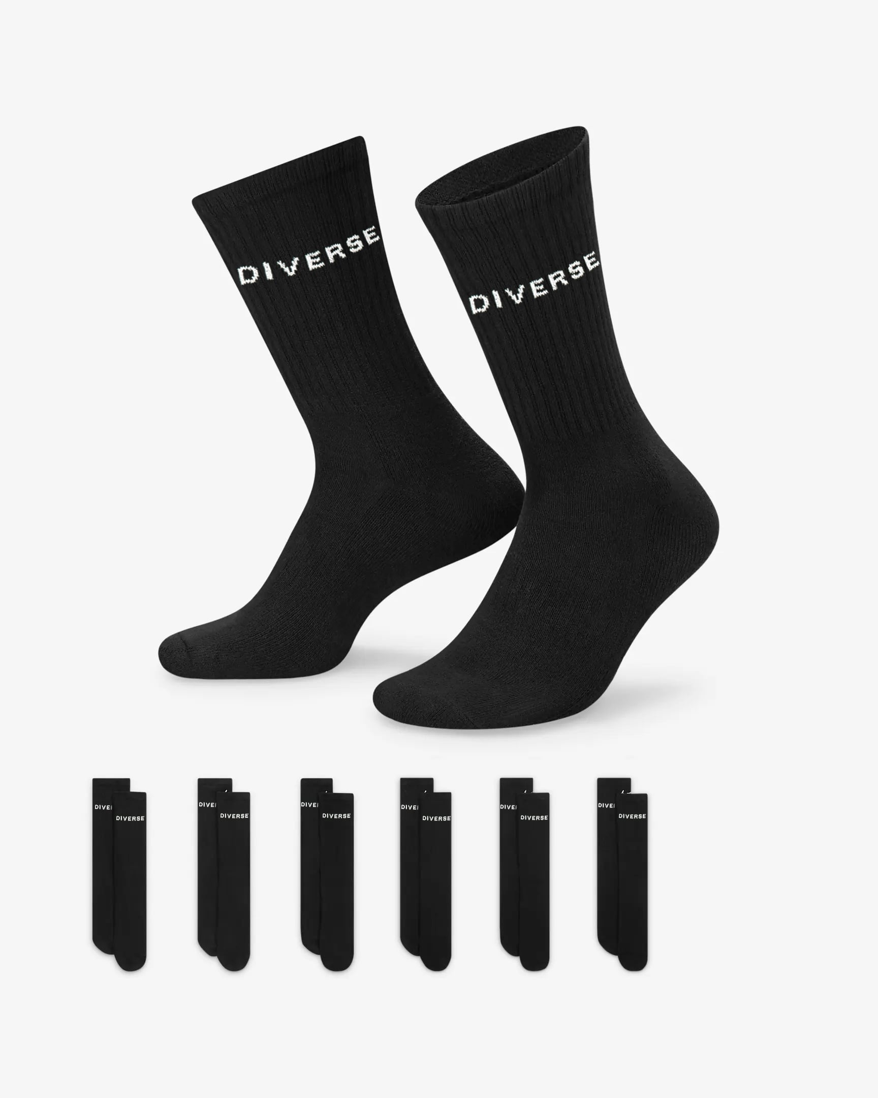 Black Crew socks (3 Pairs)