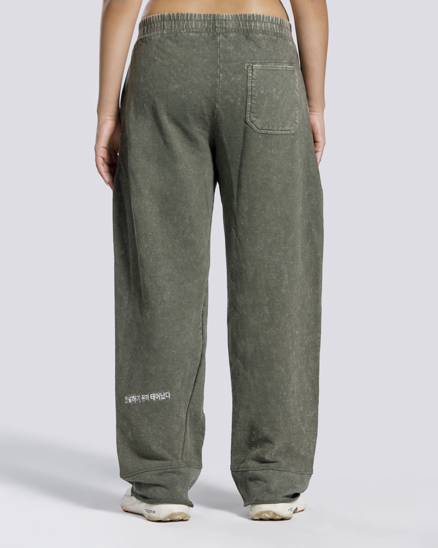 WASHED STRAIGHT LEG TROUSER