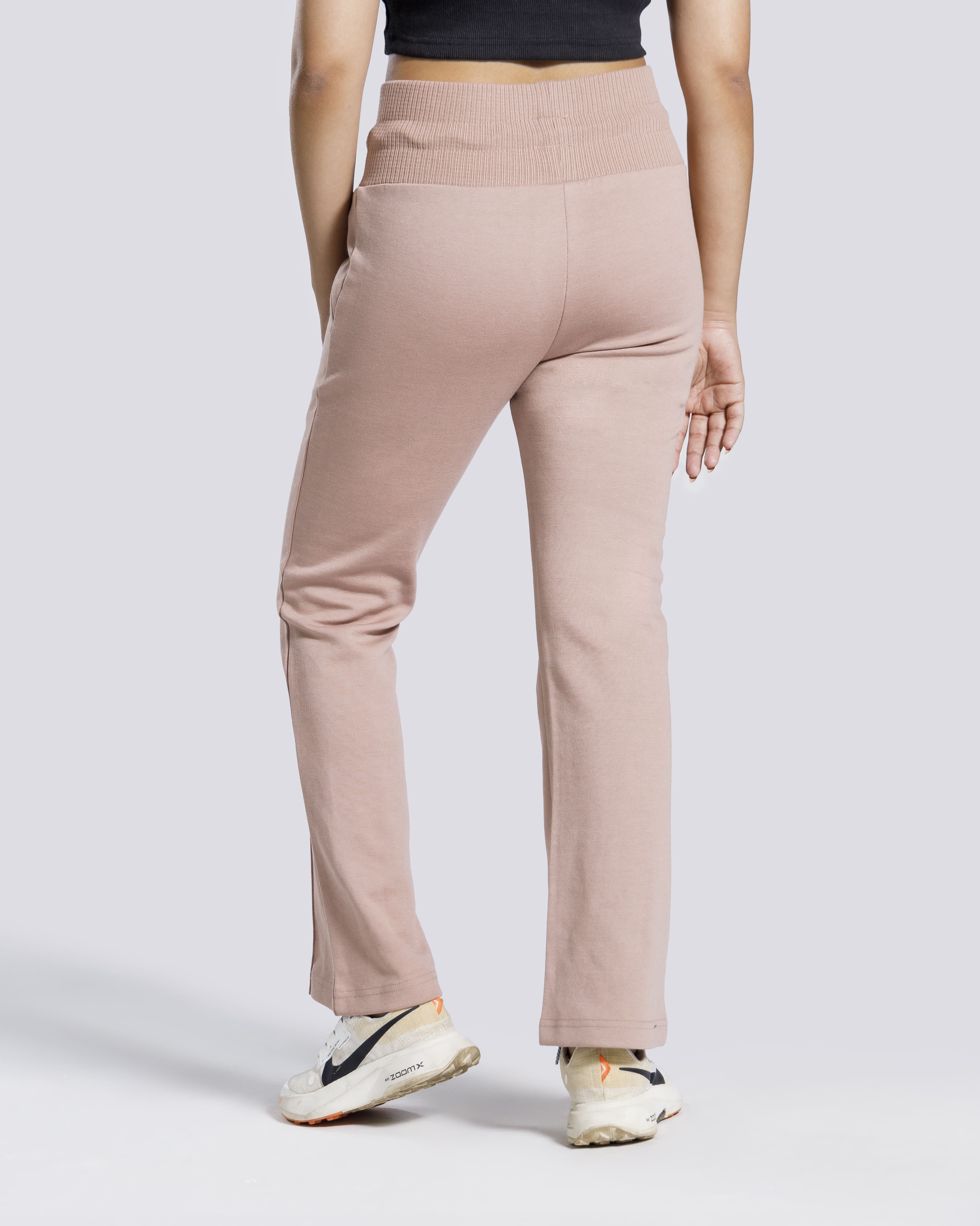Women flared sweatpants back fit pink Pakistan