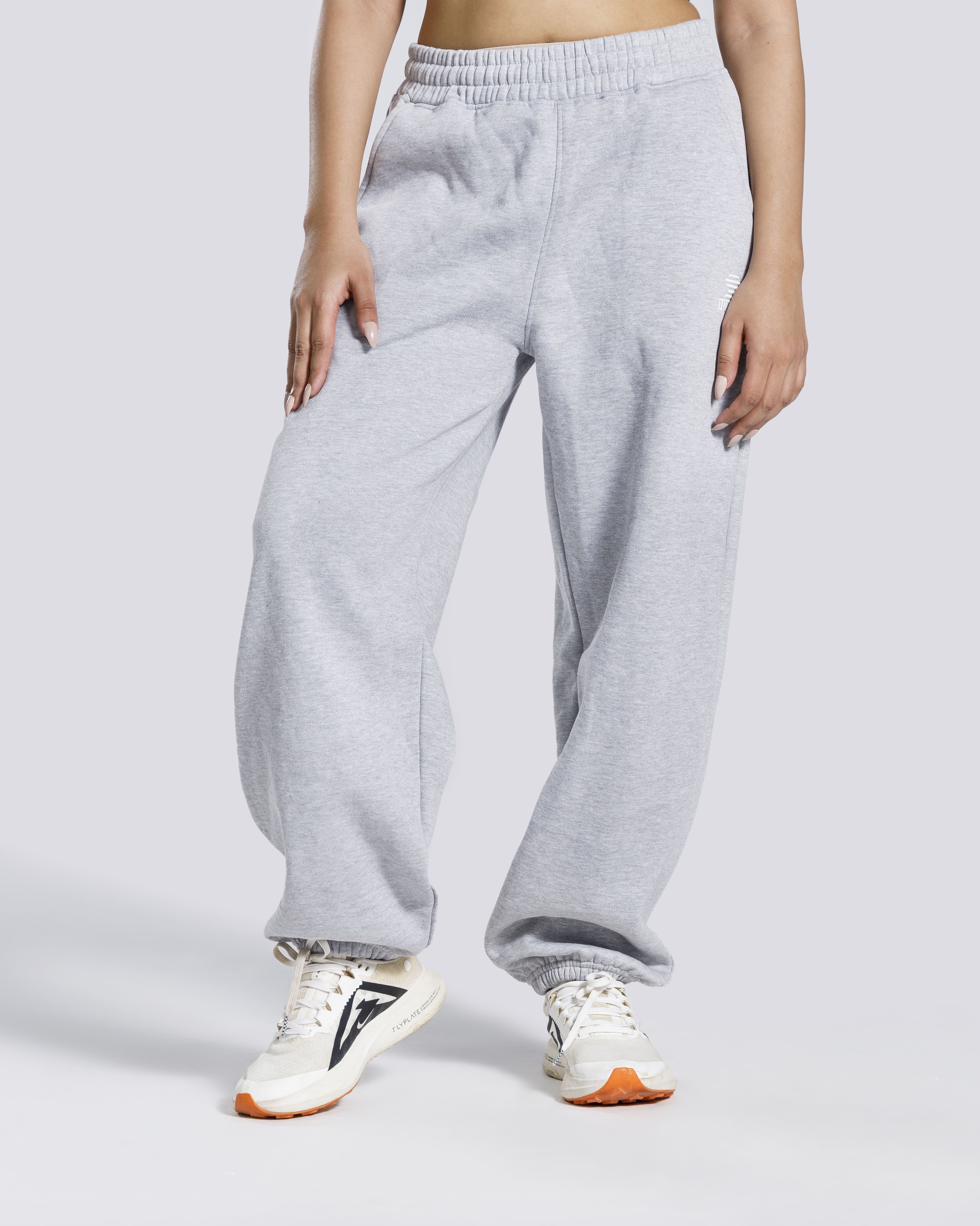 Women oversized fleece joggers grey Pakistan