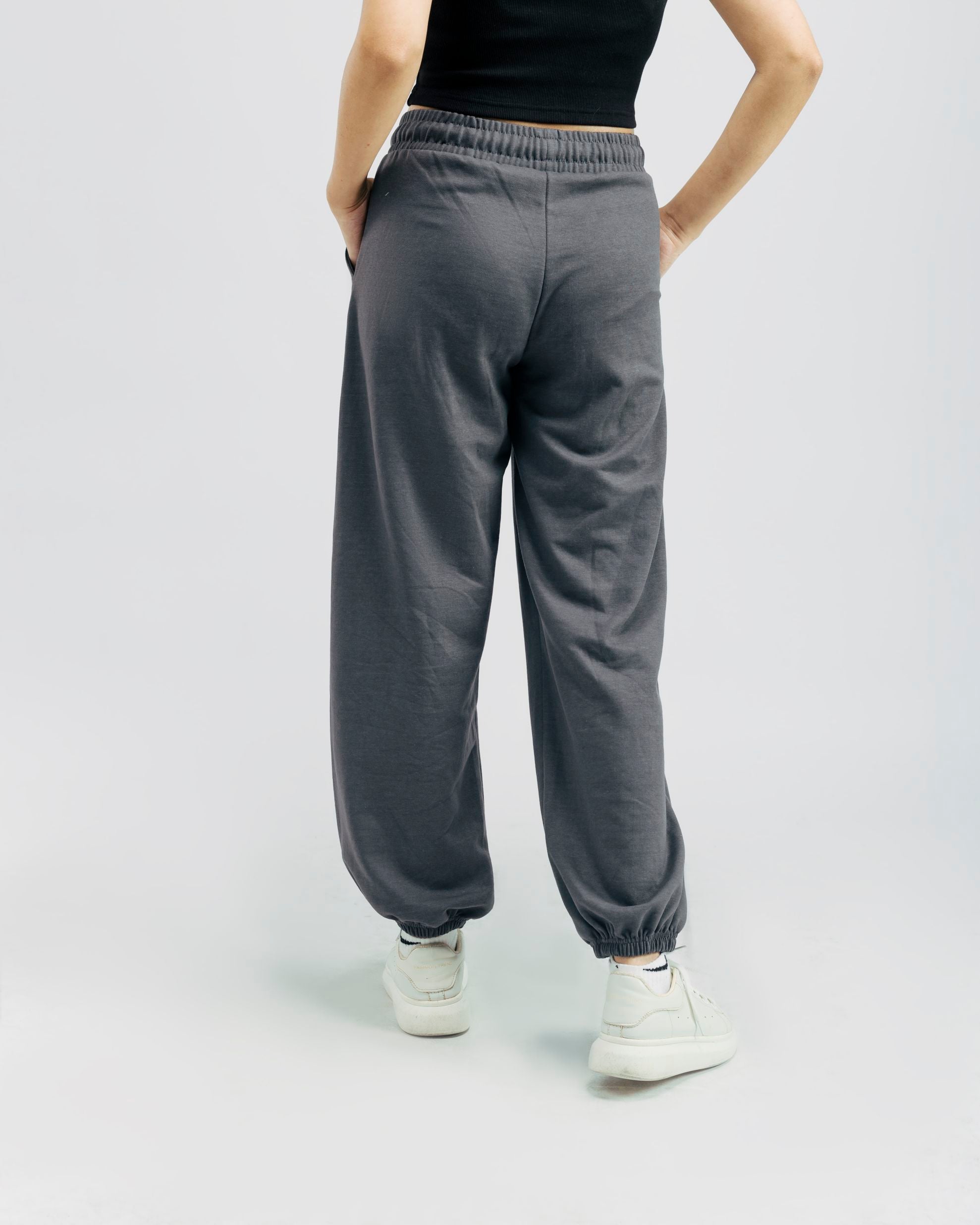 Women Oversized Trousers Grey