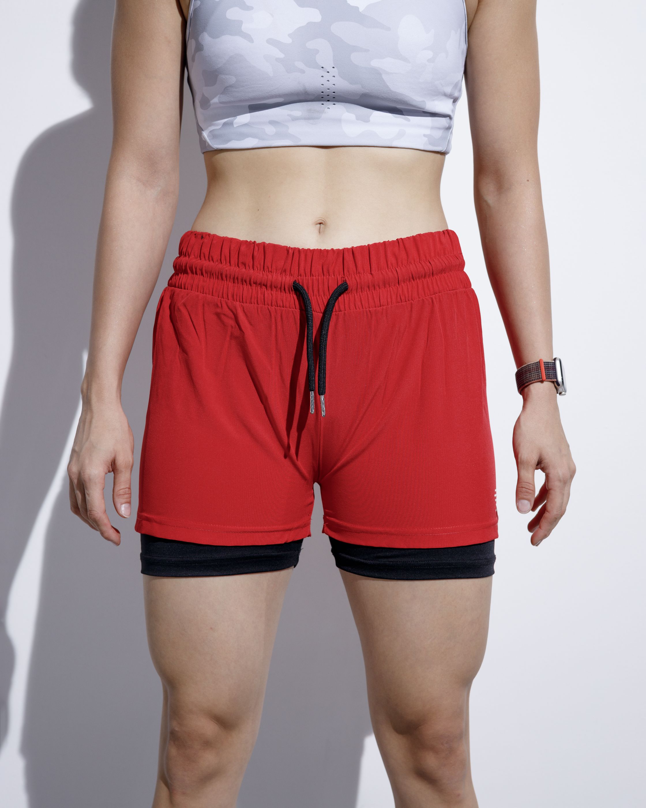 Red 2in1 Shorts