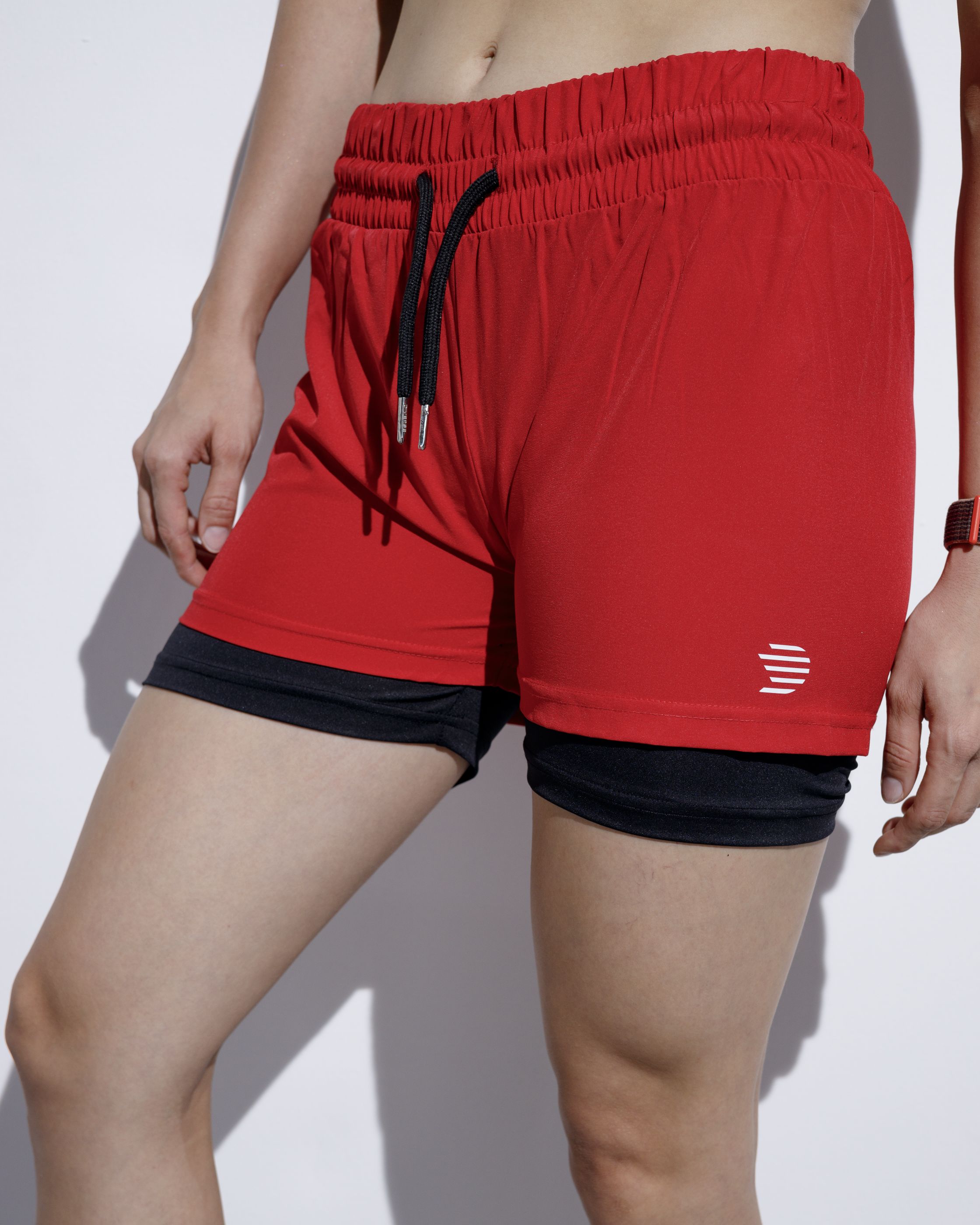 Red 2in1 Shorts