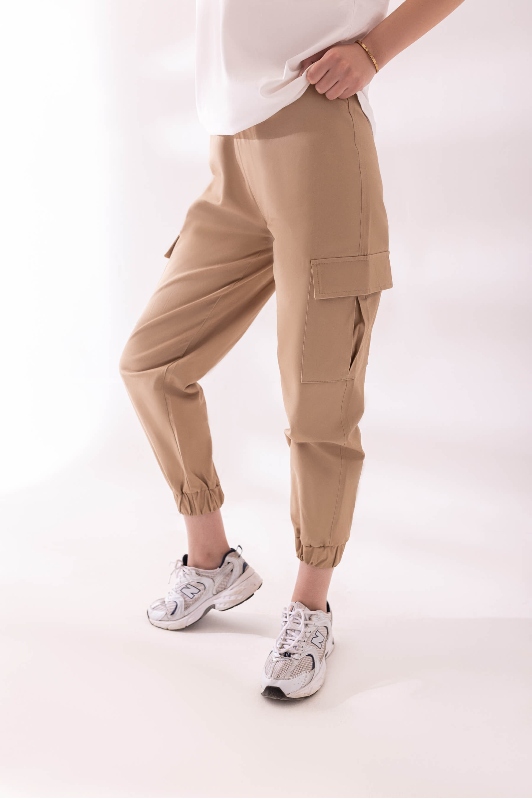 Women’s Staple Beige Cargo Trousers