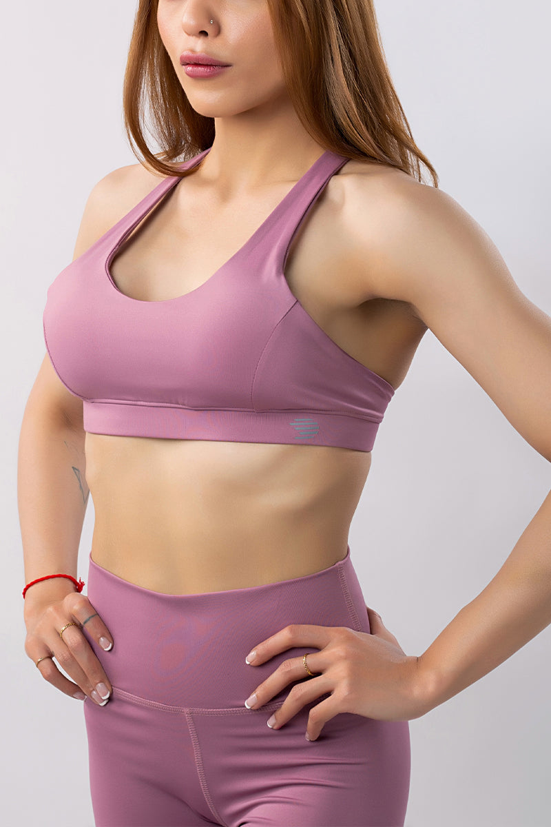 Tea pink sports bra